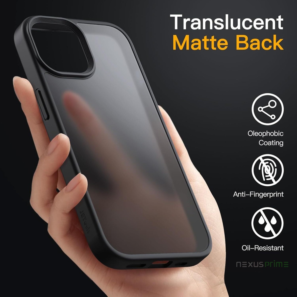 JETech Cover Opaca per iPhone 13 6,1 Pollici, Protezione Anticaduta Antiurto di Grado Militare, Custodia Posteriore Glassata Traslucida, Anti-Impronte (Nero) : Amazon.it: Elettronica - Asset